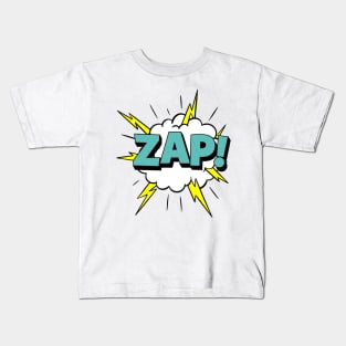 Zap! pop art design Kids T-Shirt